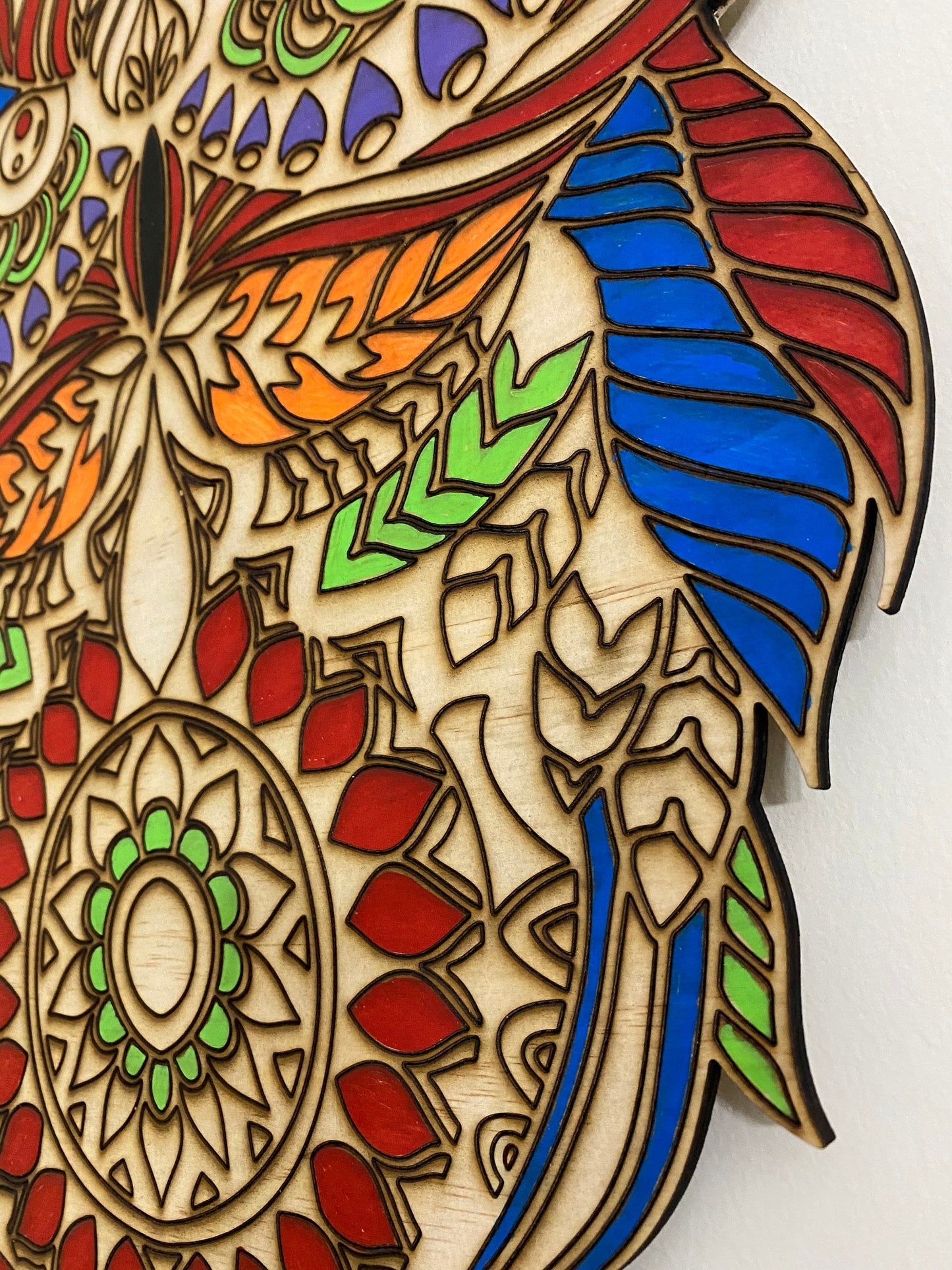 Wooden Owl for wall decor