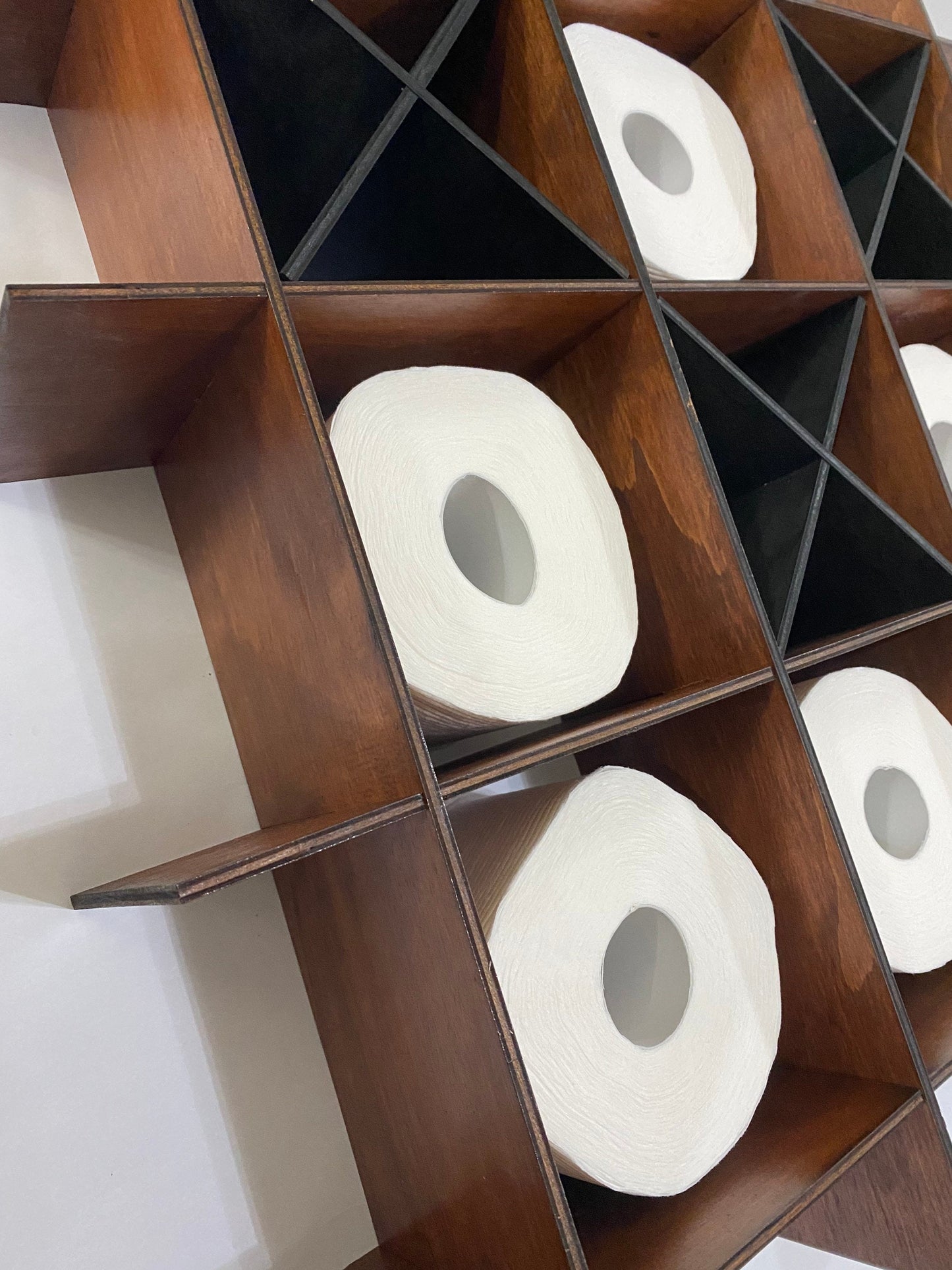 Tic tac toe toilet paper shelve