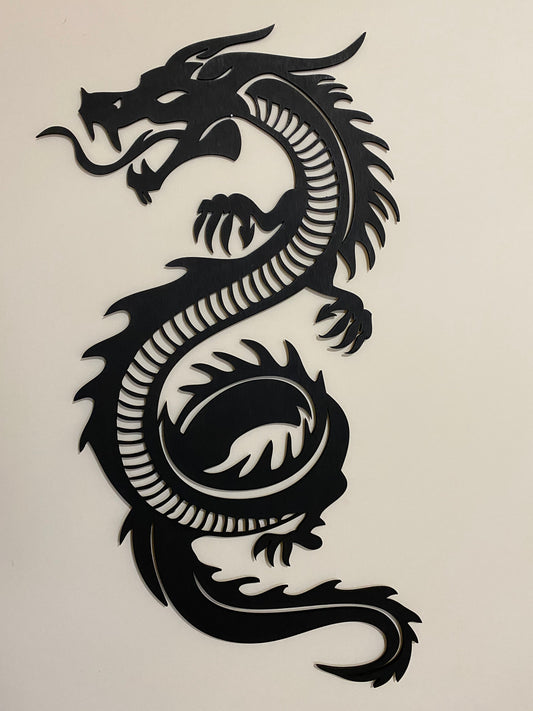 Wooden dragon wall art