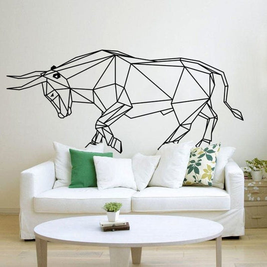 Geometric wooden bull