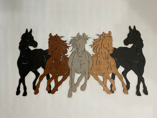Wooden Horses for wall decor