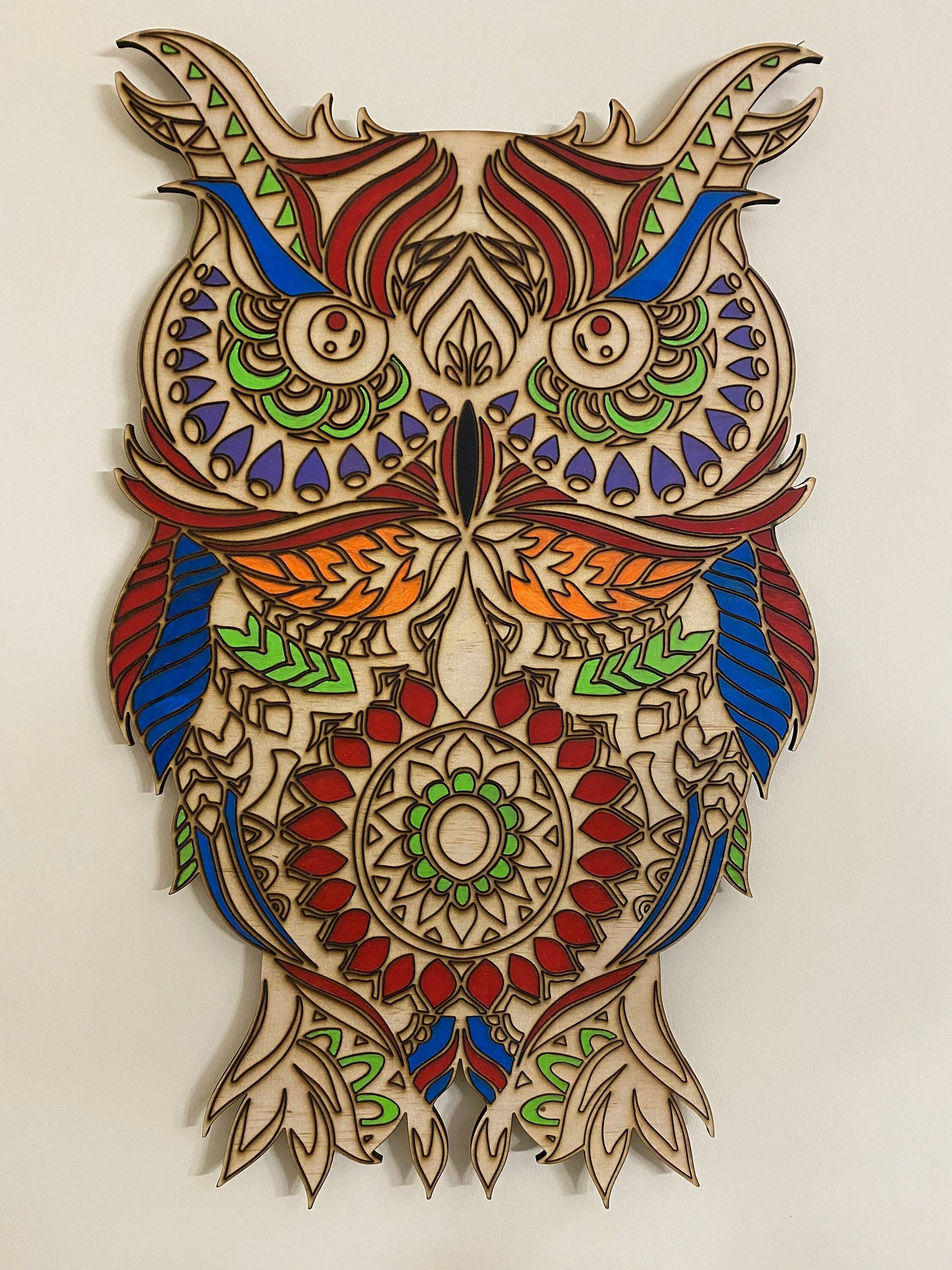 Wooden Owl for wall decor