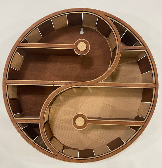 Yin Yang  wooden shelve Wall Art