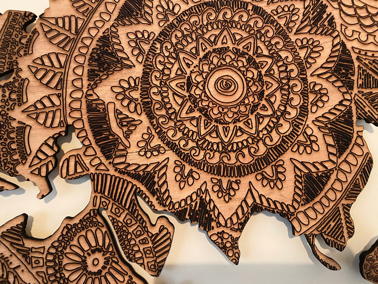 Wooden world map