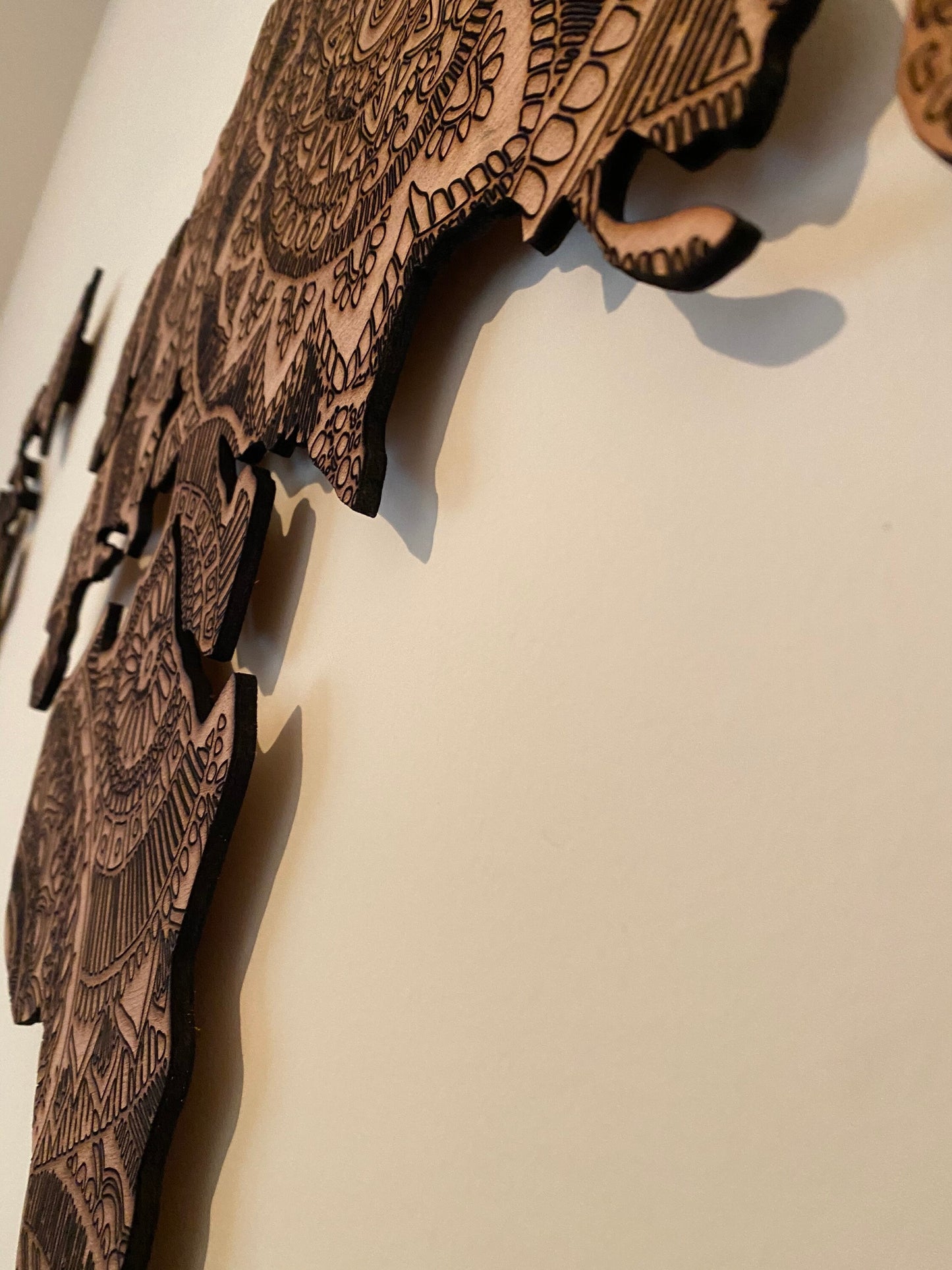 Wooden world map