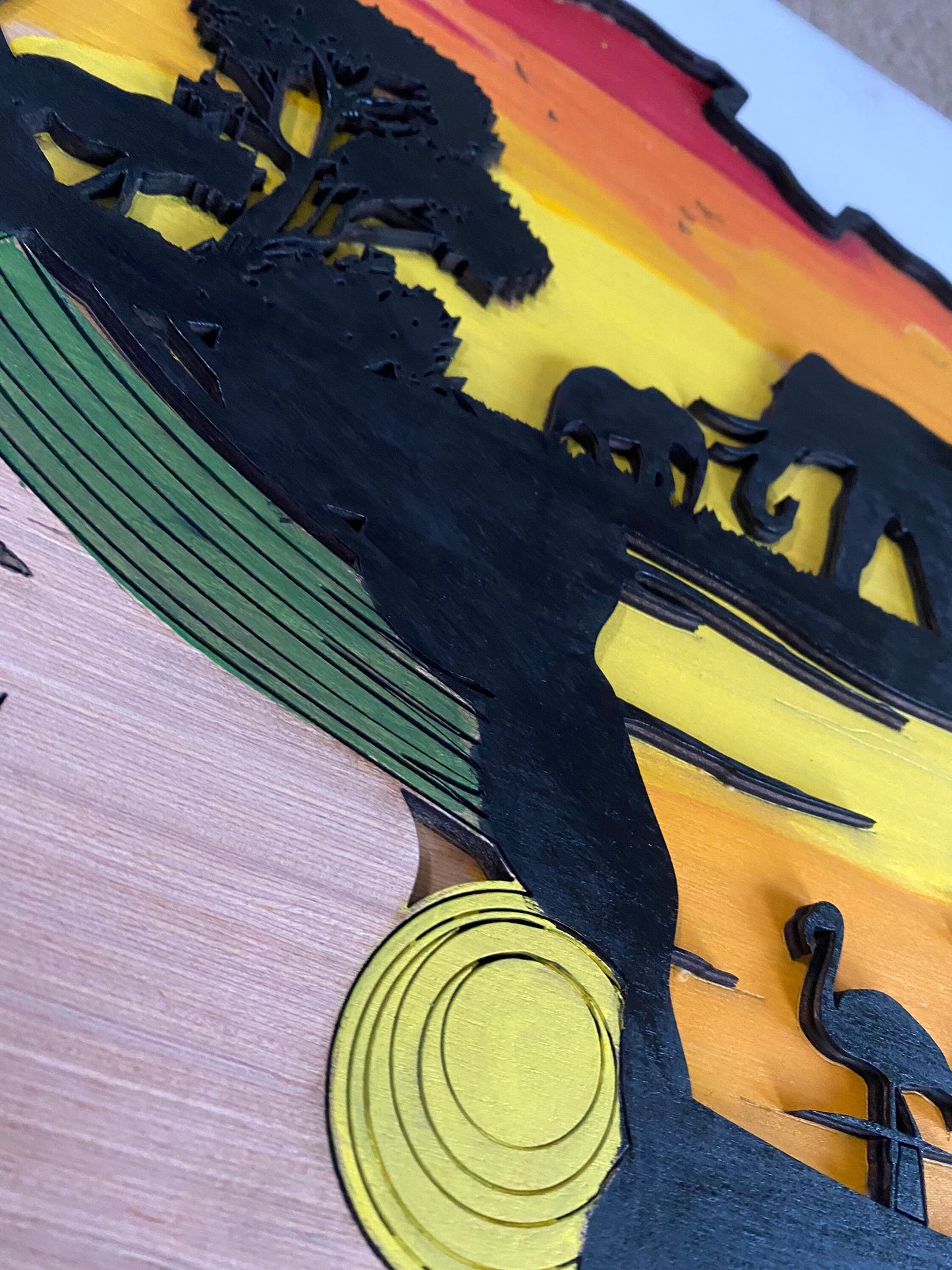 Wooden Africa map